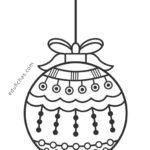 Cómo decorar una bola de Navidad dibujada en papel