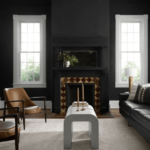 Decoraciones de salones con sofá negro