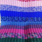 Mantas de lana de colores a dos agujas